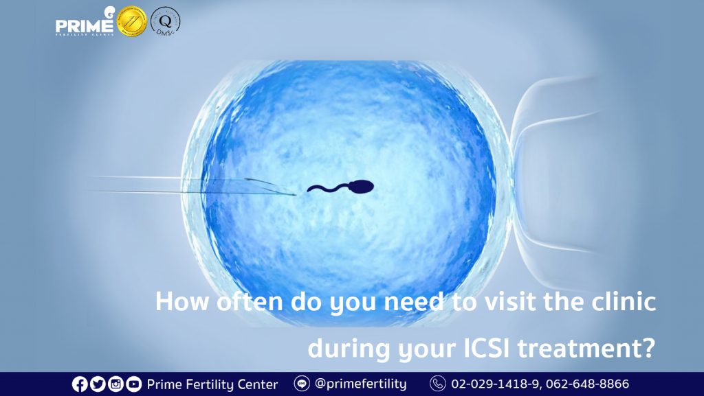 How often do you need to visit the clinic during your ICSI treatment, ทำ ICSI ต้องเดินทางมากี่ครั้ง,做试管婴儿（ICSI）要过来诊所几趟