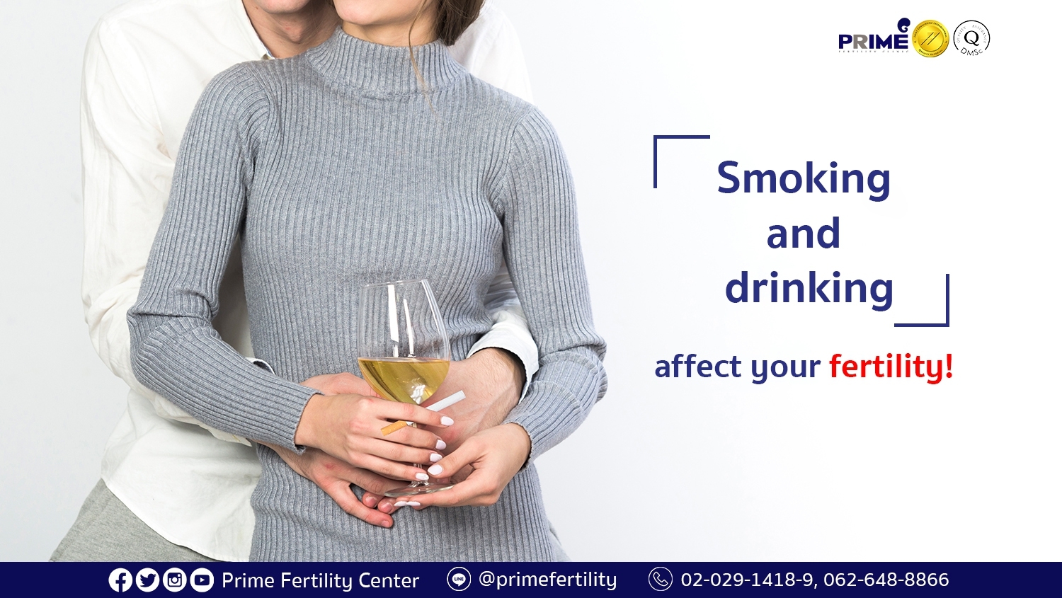 Smoking and drinking affect your fertility!