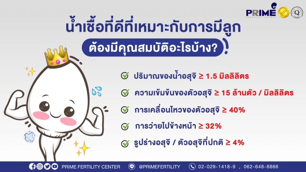 น้ำเชื้อที่ดีที่เหมาะกับการมีลูก ขึ้นเว็บ