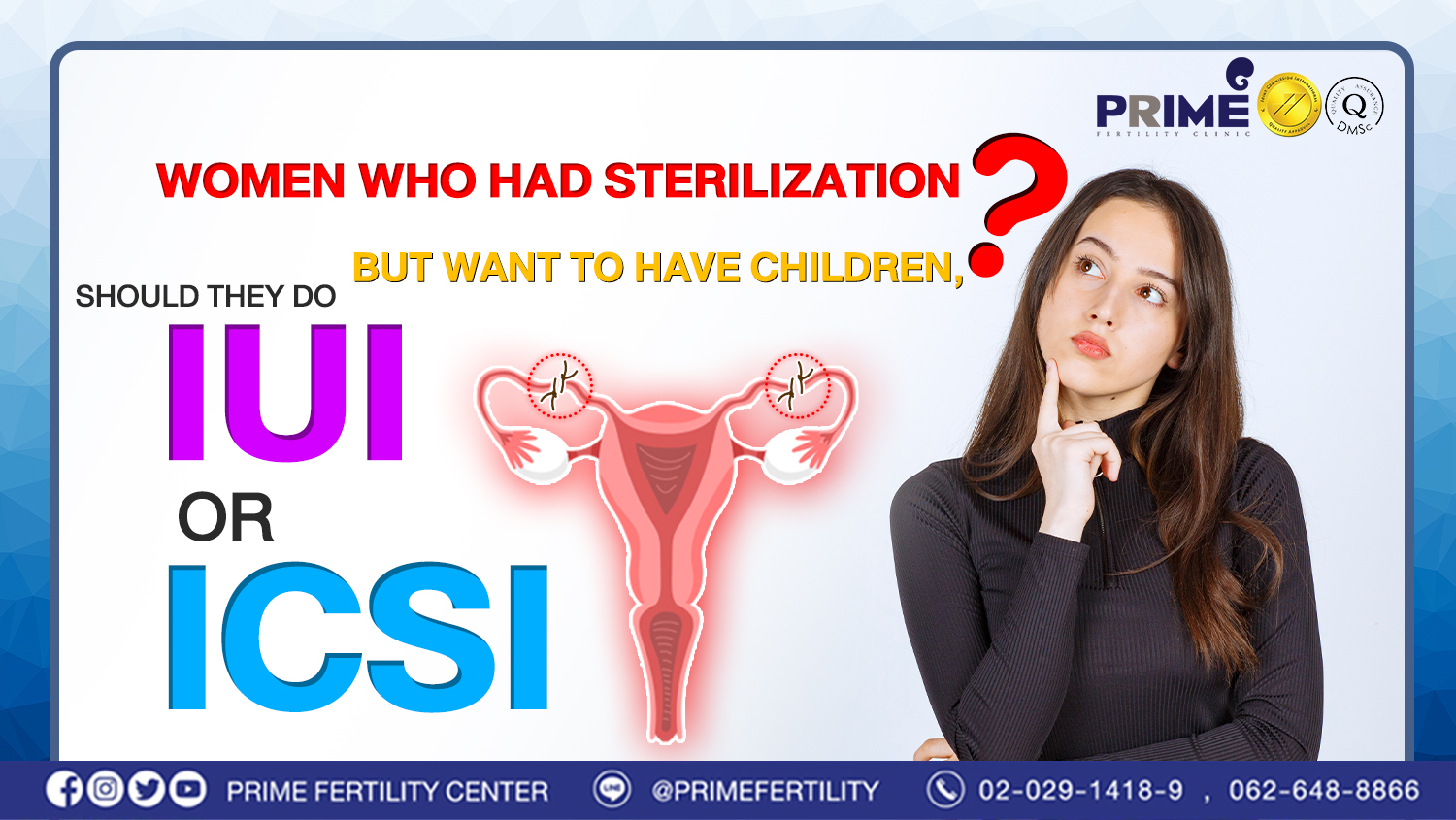 Women who had sterilization but want to have children, should they do IUI or ICSI?